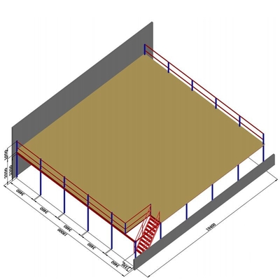 ISO9001 Strukturalny regał antresolowy 2.5T System regałów sklepowych do mebli